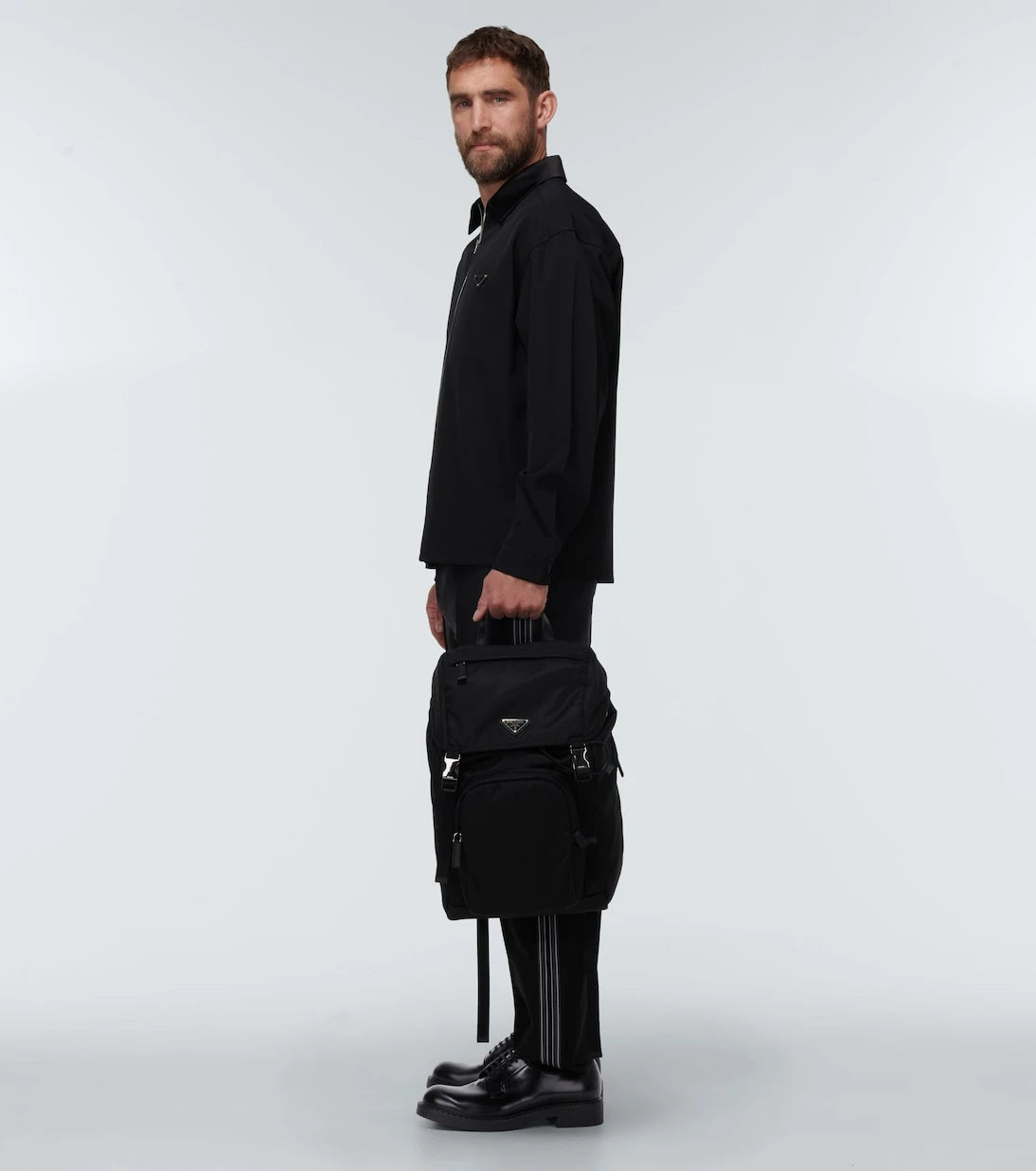 Prada - Brushed leather Derby shoes