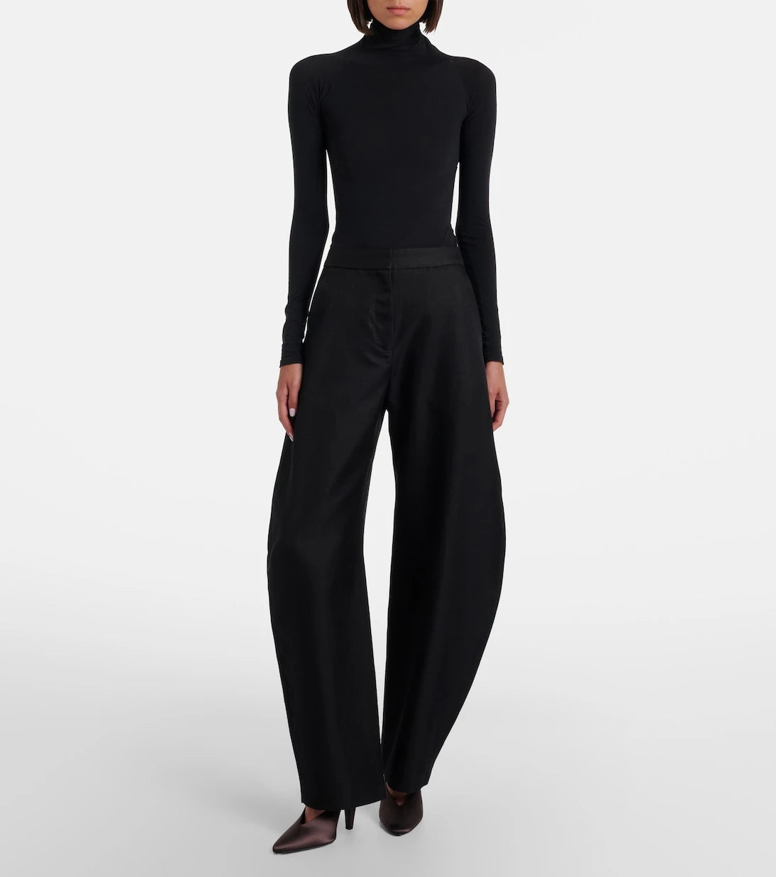Alaïa - Cone satin mules