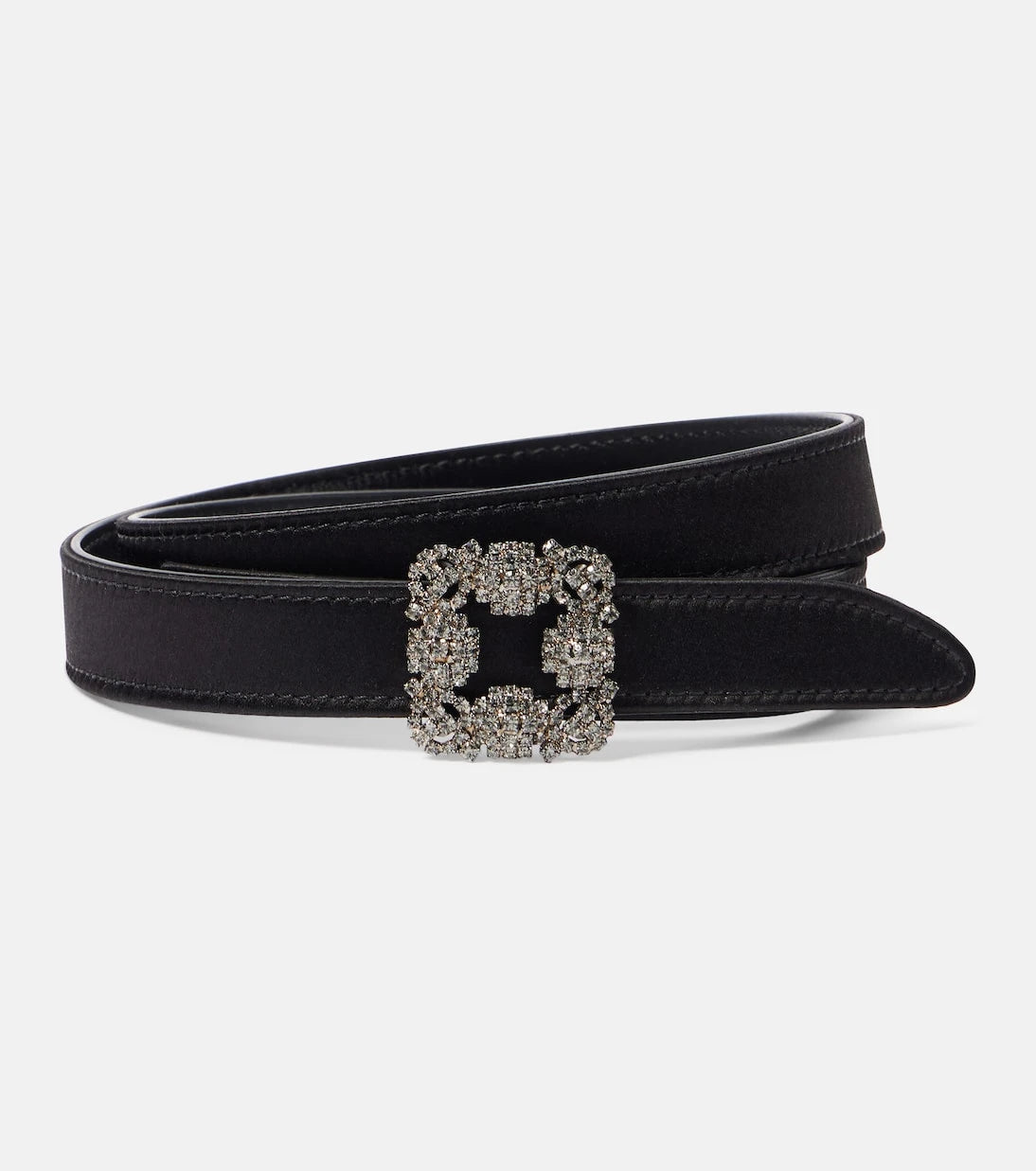 Manolo Blahnik - Hangisi embellished satin belt