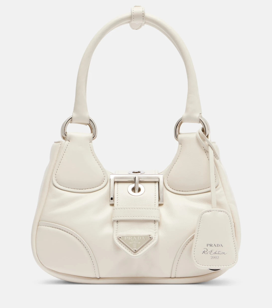 Prada - حقيبة كتف Moon صغيرة من الجلد