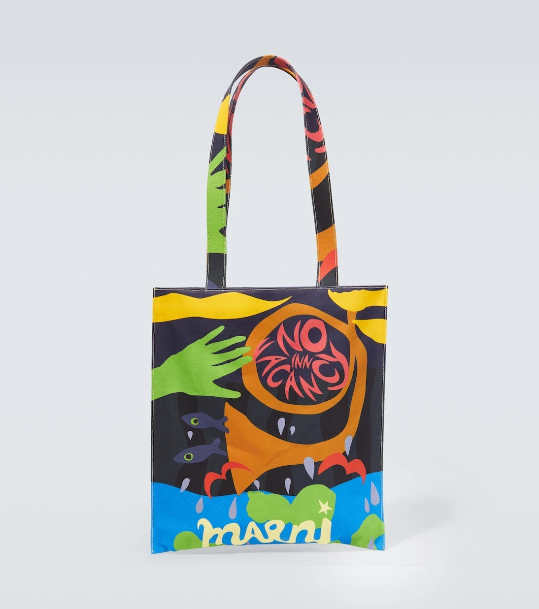 Marni - x No Vacancy Inn printed canvas tote bag