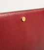 Medium Pebbled Leather Pouch BURGUNDY