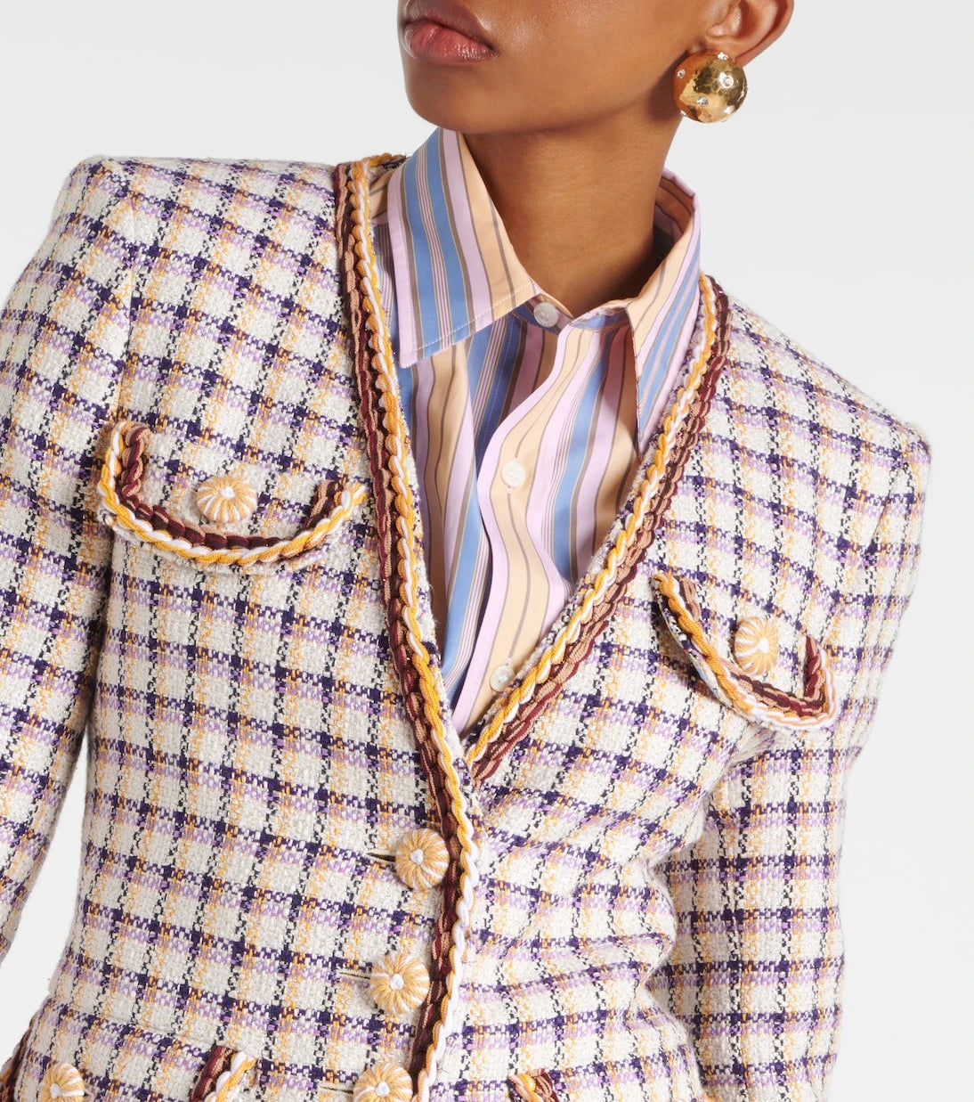 Etro - Checked cotton-blend jacket