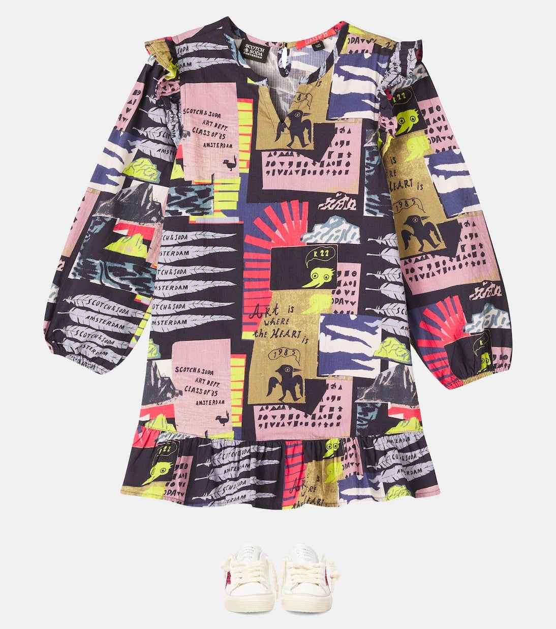 Scotch & Soda Kids - Printed cotton dress