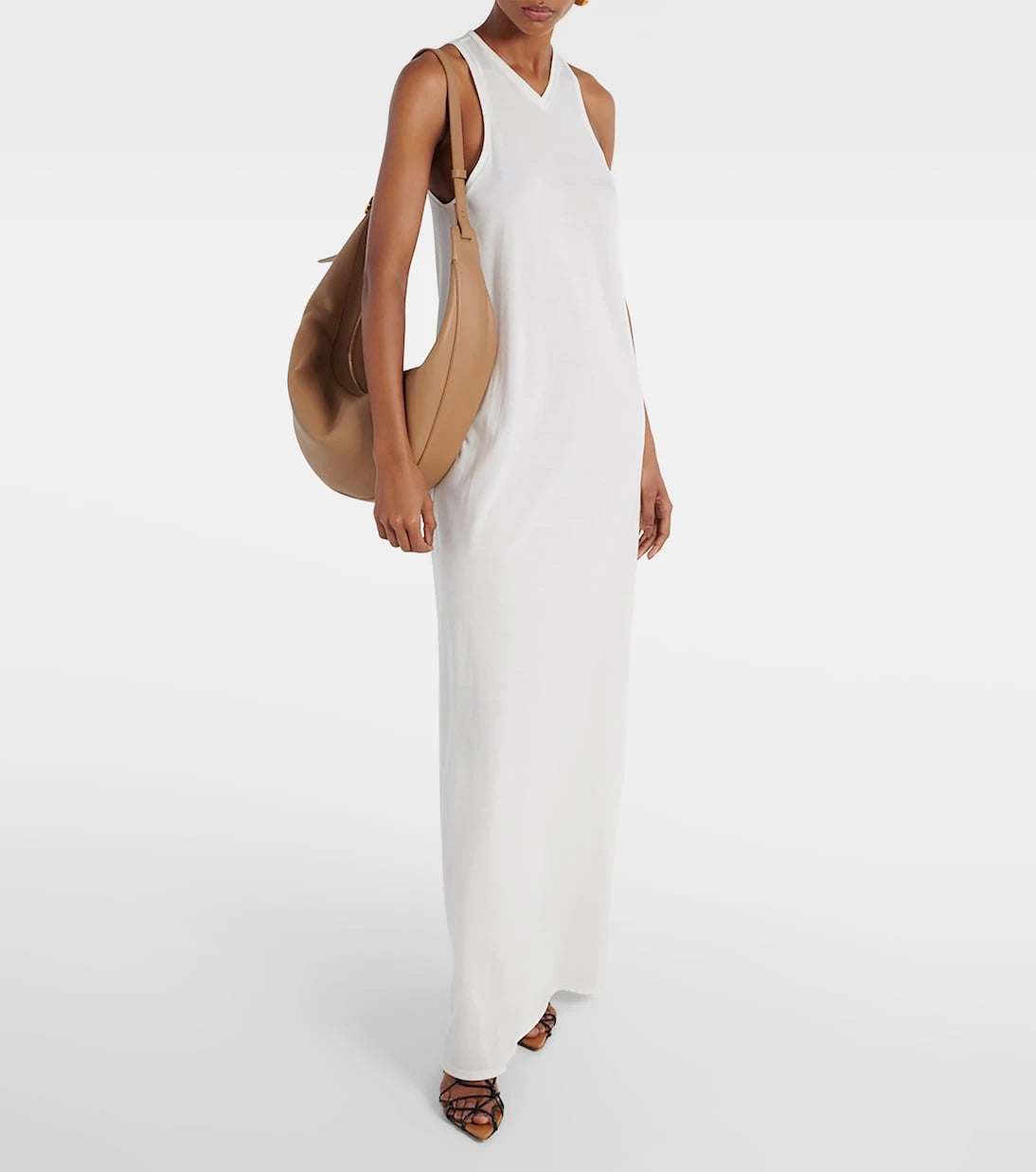 Khaite - Vernetta cotton-blend jersey maxi dress