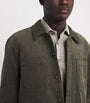 PAIGE Green Corduroy Patch-Pocket Shirt Jacket