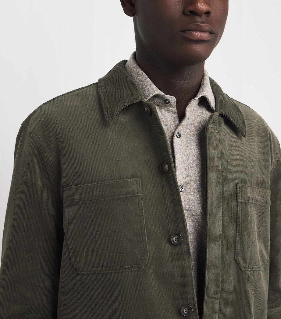 Corduroy Patch-Pocket Shirt Jacket