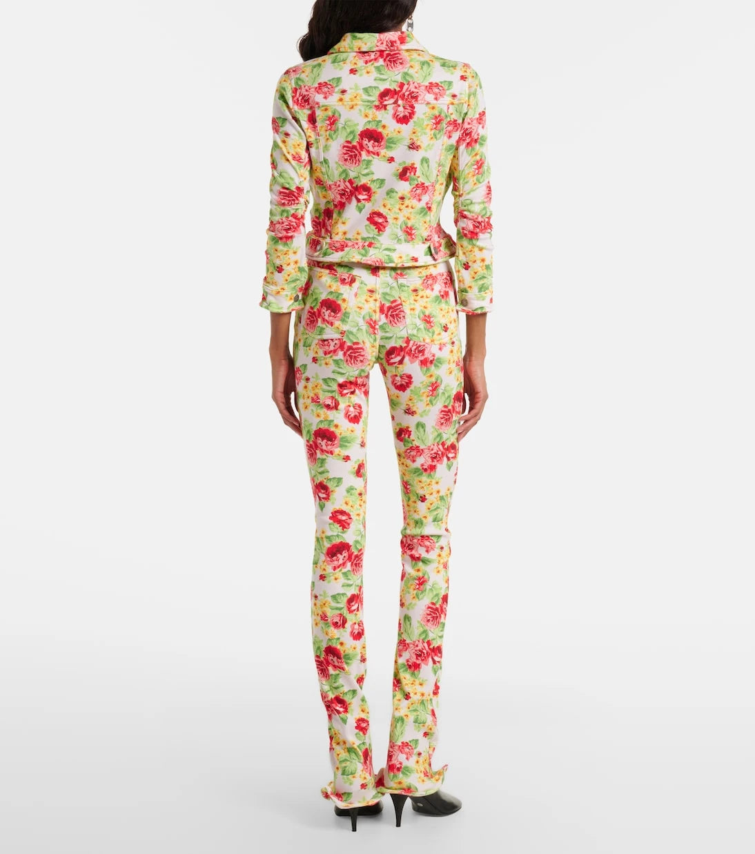 Acne Studios - Epetra floral ruffled slim jeans