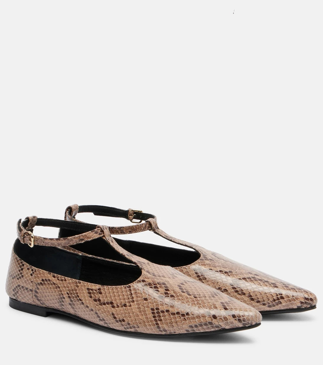 A.Emery - Ward snake-effect leather Mary Jane flats
