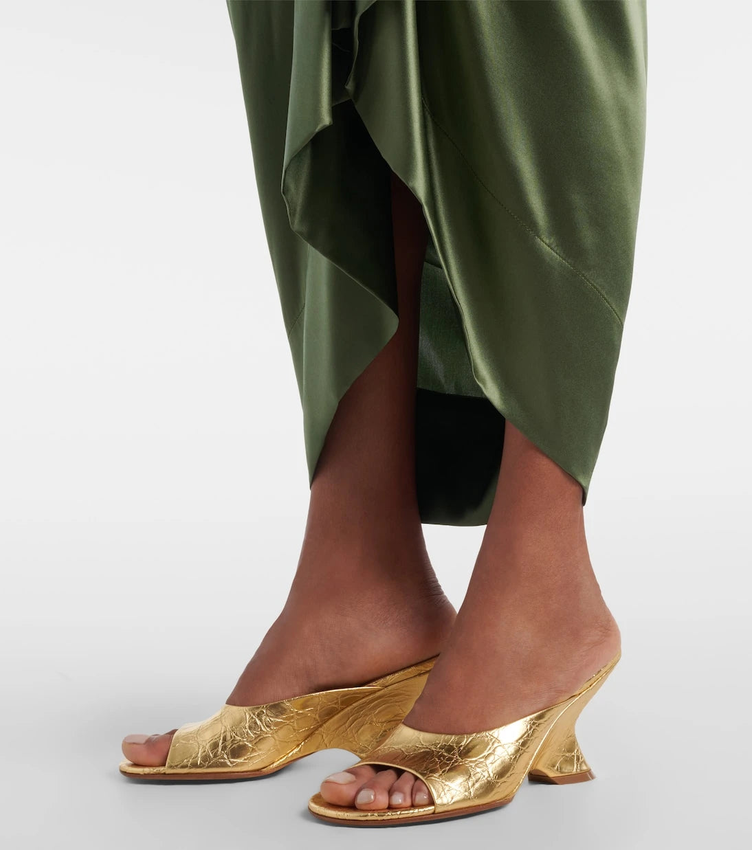 Dries Van Noten - Metallic leather sandals
