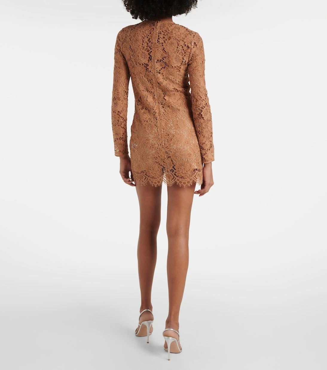 Self-Portrait - Embellished bow-detail lace minidress
