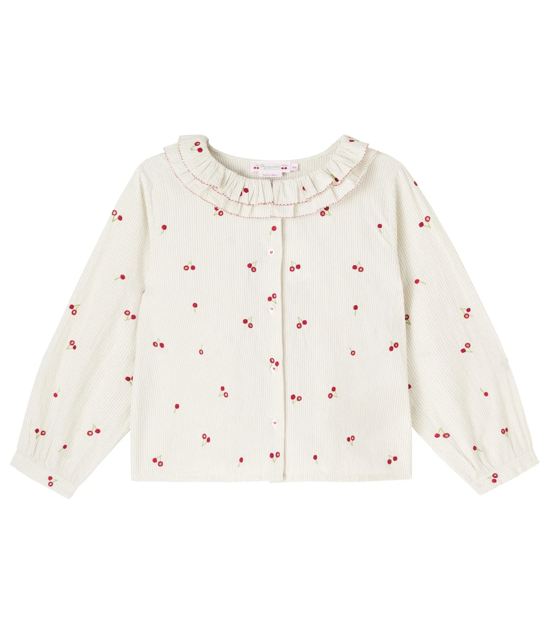 Bonpoint - Jaffa embroidered ruffled cotton blouse