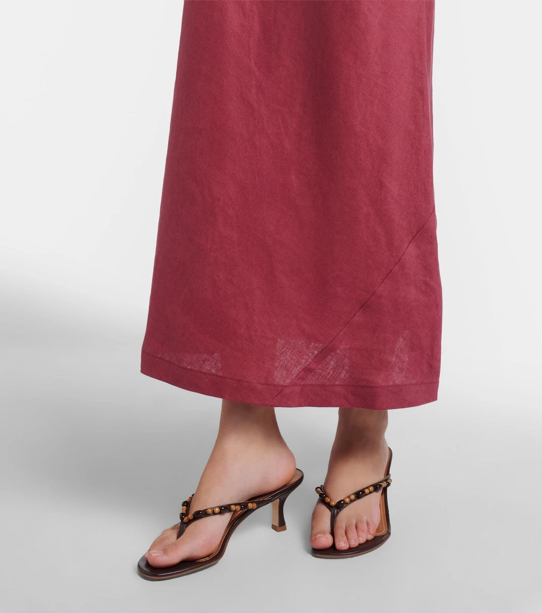 Faithfull - Suis asymmetric linen maxi dress