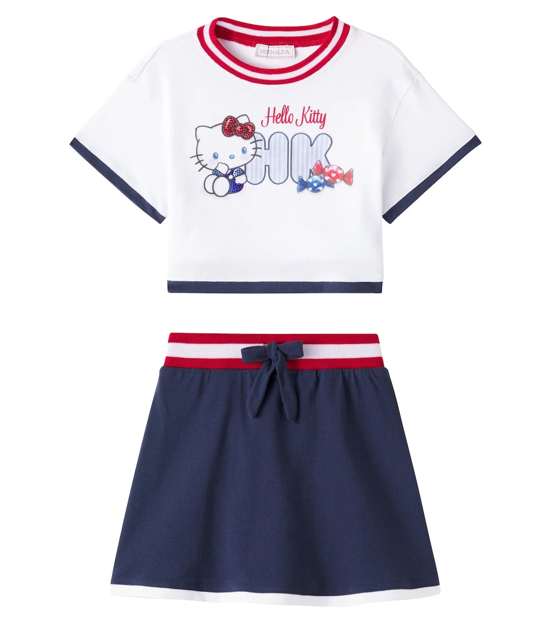 Monnalisa - x Hello Kitty T-shirt and skirt set