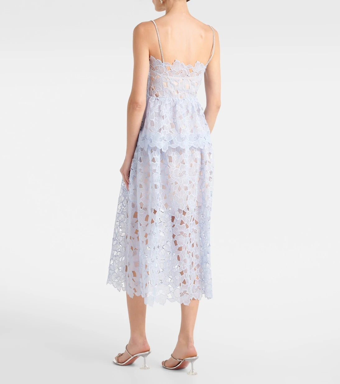 Self-Portrait - Organza lace midi dress
