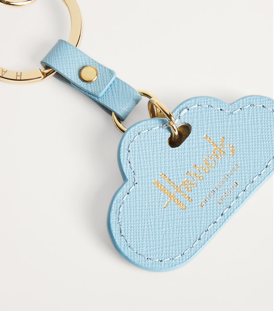 Harrods Multi Leather Sun and Cloud Keyring