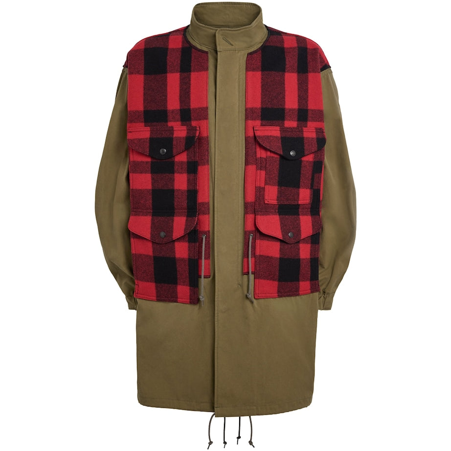 Junya Watanabe MAN Green x Filson Cotton Tartan Parka Jacket