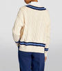 Polo Ralph Lauren Blue Cable-Knit Cricket Sweater