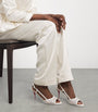 Christian Louboutin White Miss Z Embellished Slingback Sandals 80