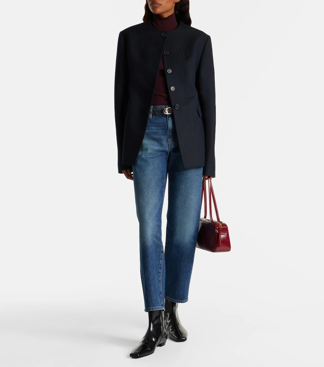 Frame - Hang high-rise straight jeans