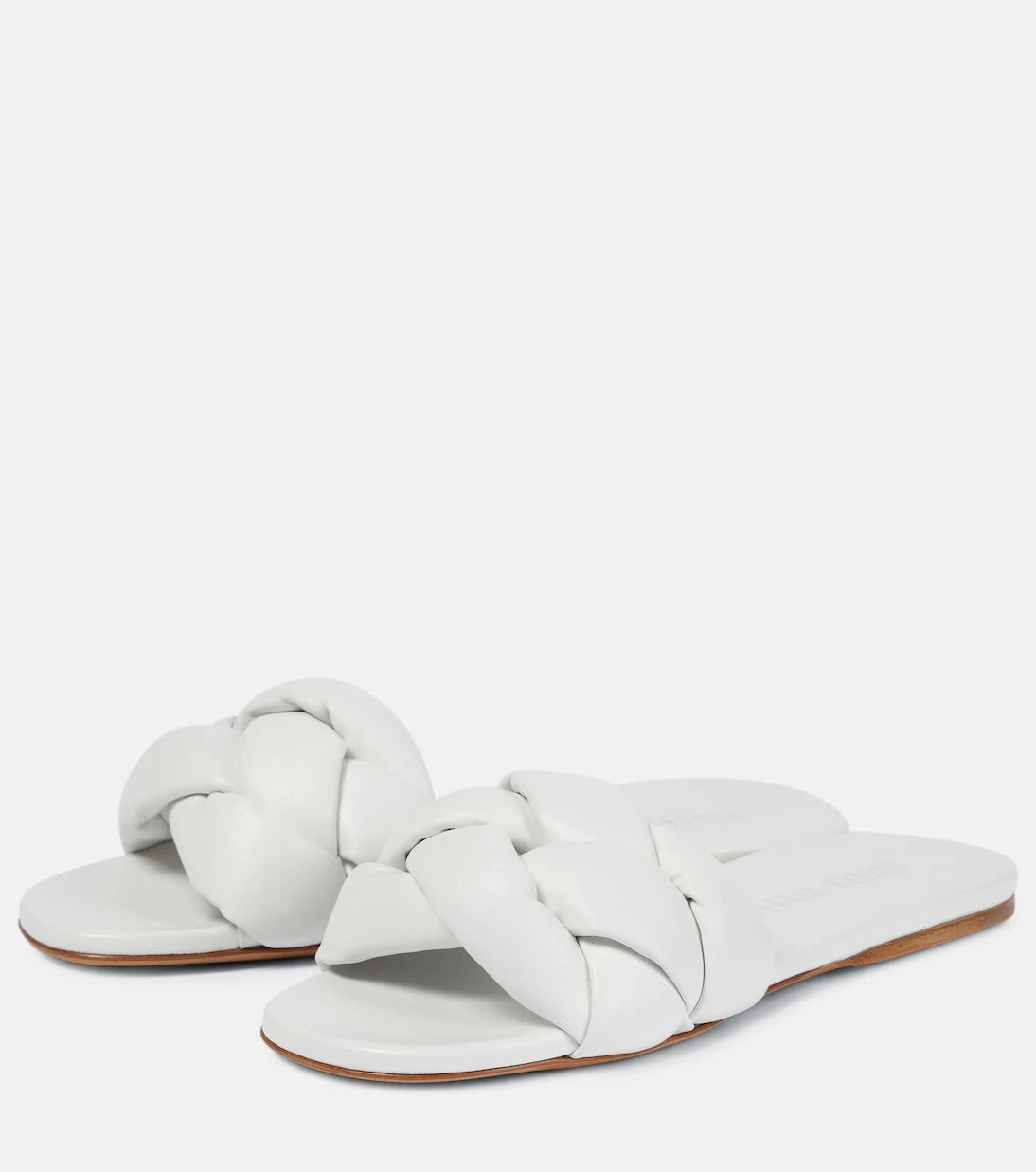 Miu Miu - Woven leather slides
