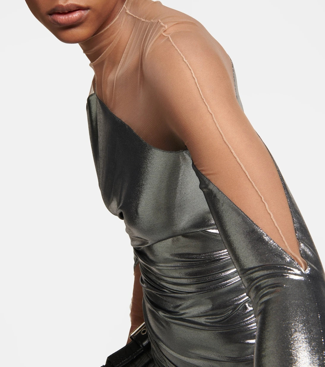 Mugler - Paneled minidress