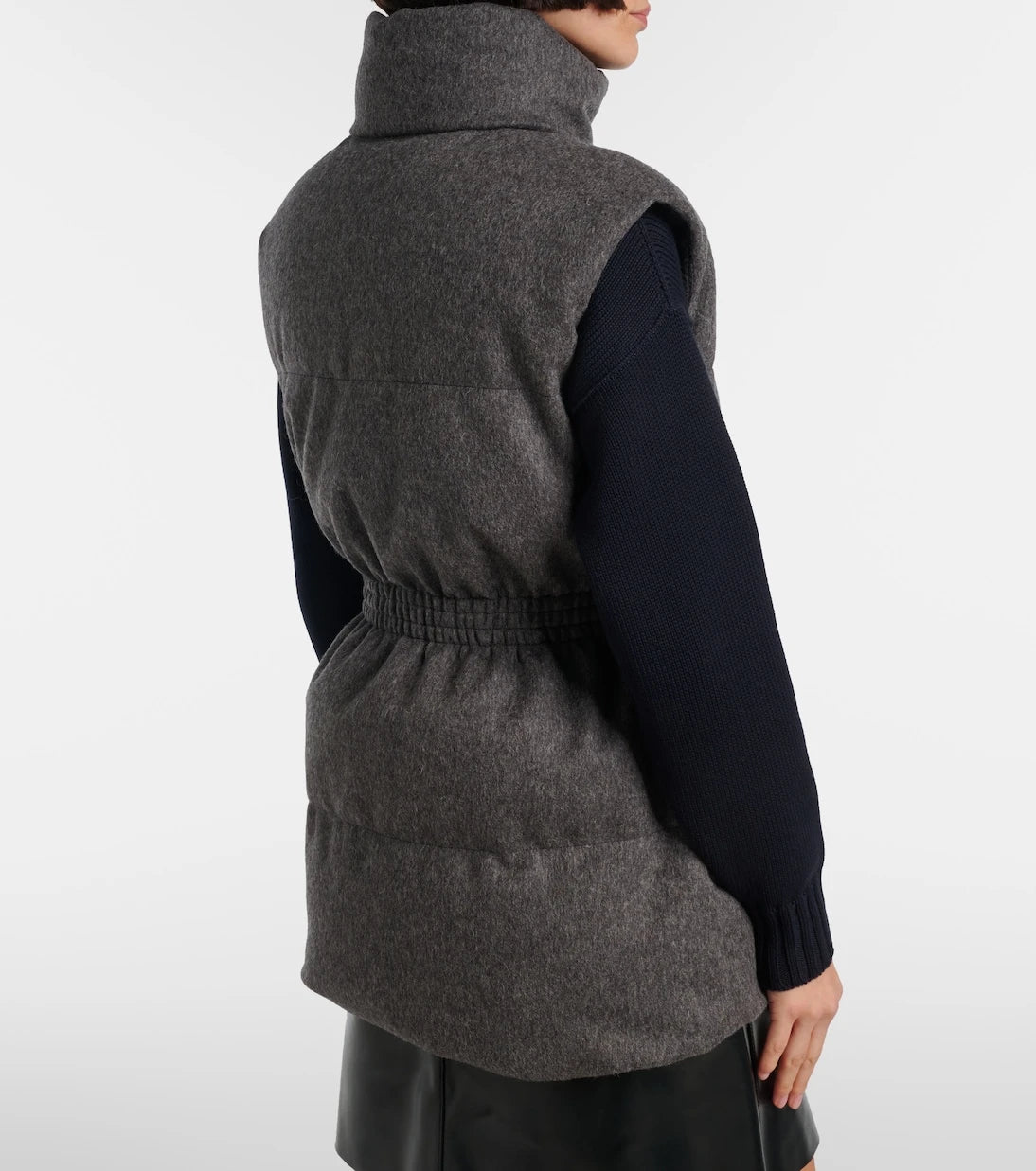 Prada - Belted virgin wool down vest