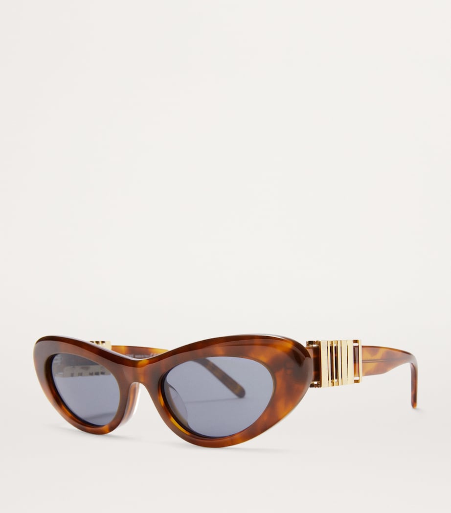 Brown Acetate Cocktail Cat-Eye Sunglasses