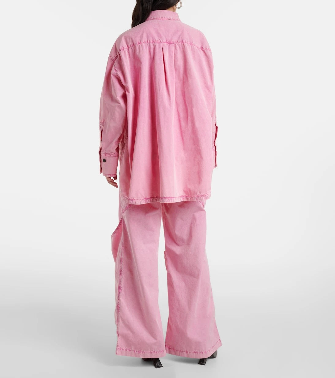 The Attico - Diana asymmetric cotton canvas overshirt
