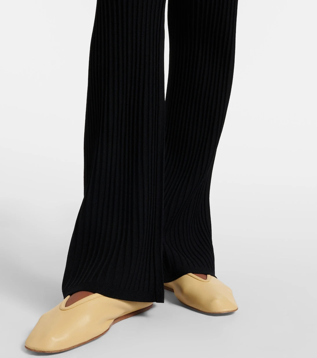 Max Mara - Bello ribbed-knit flared pants