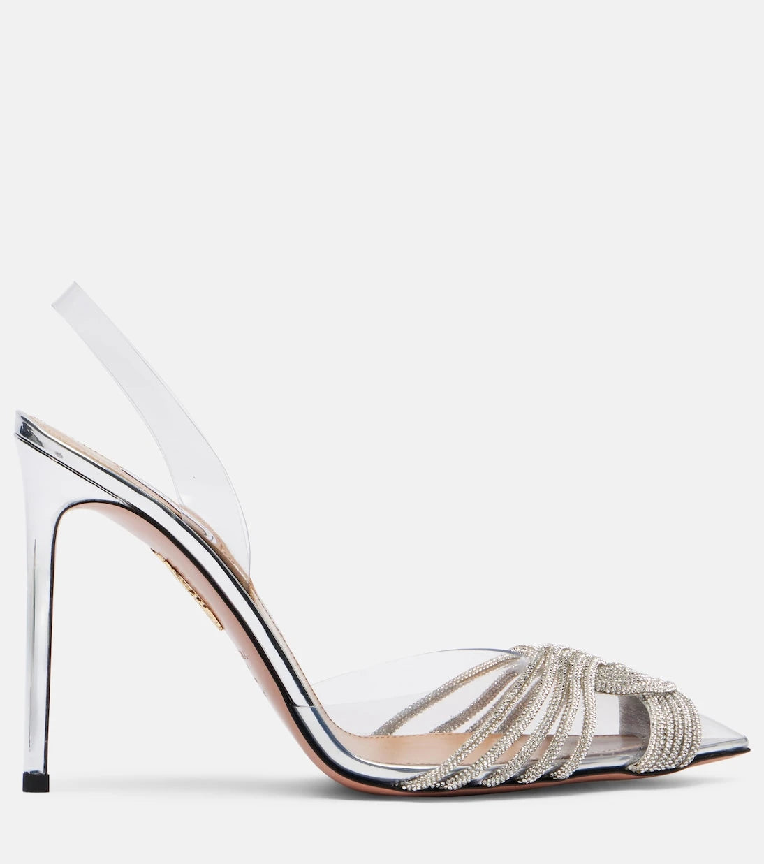 Aquazzura - Gatsby 105 embellished slingback pumps