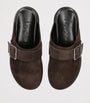 Suede Finja Mules DARK BROWN