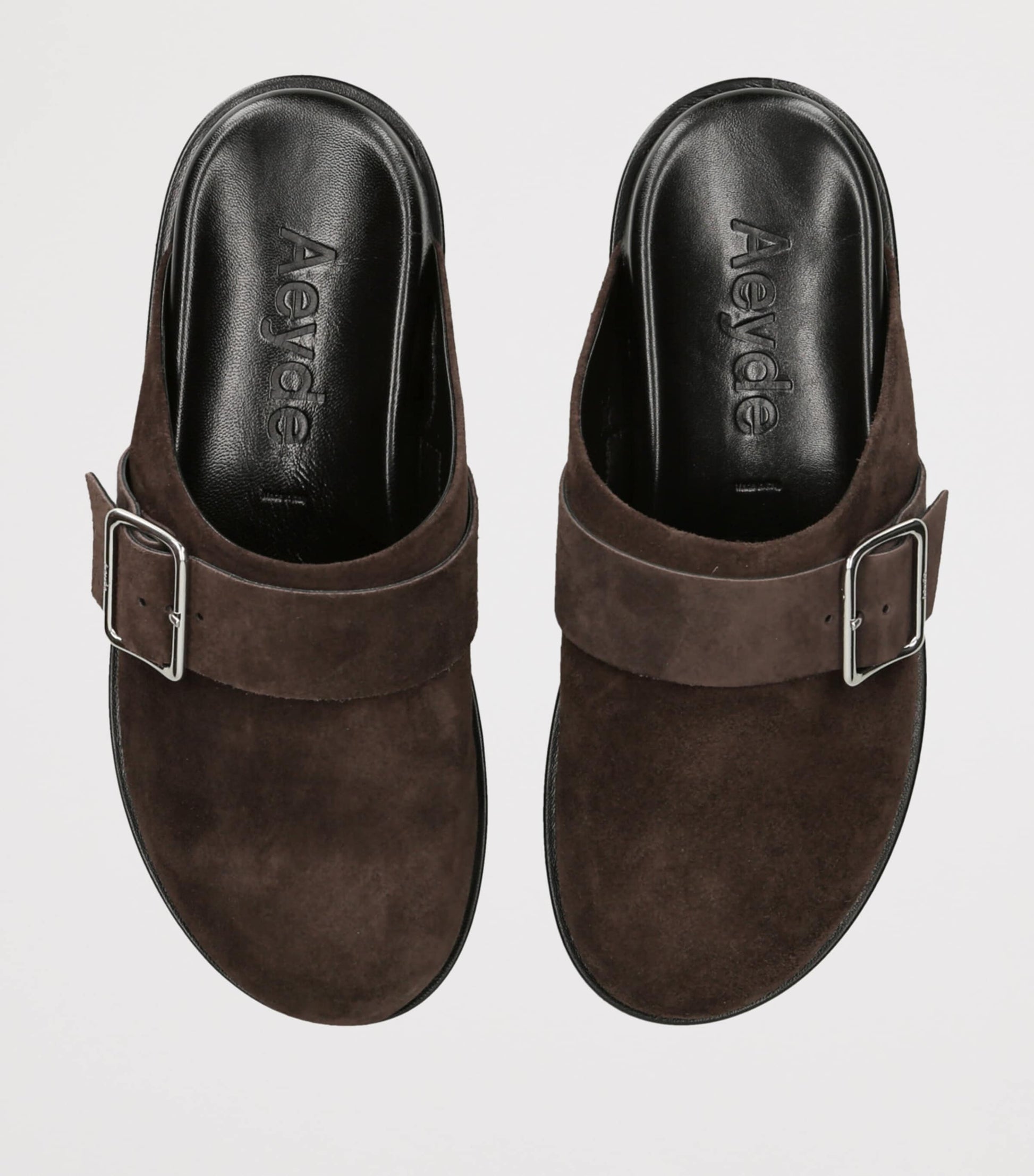 Suede Finja Mules DARK BROWN