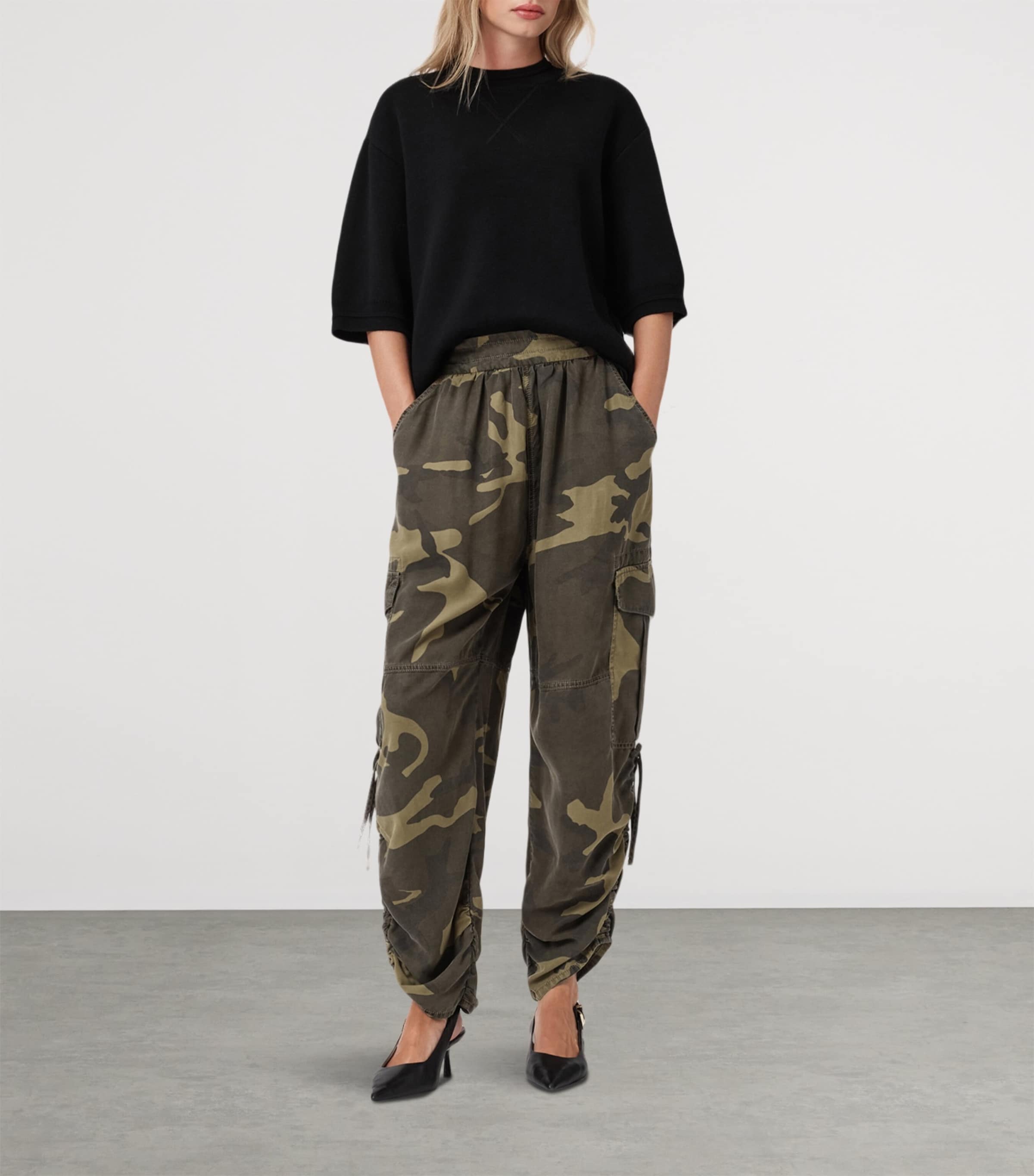 Camouflage Print Kaye Cargo Trousers