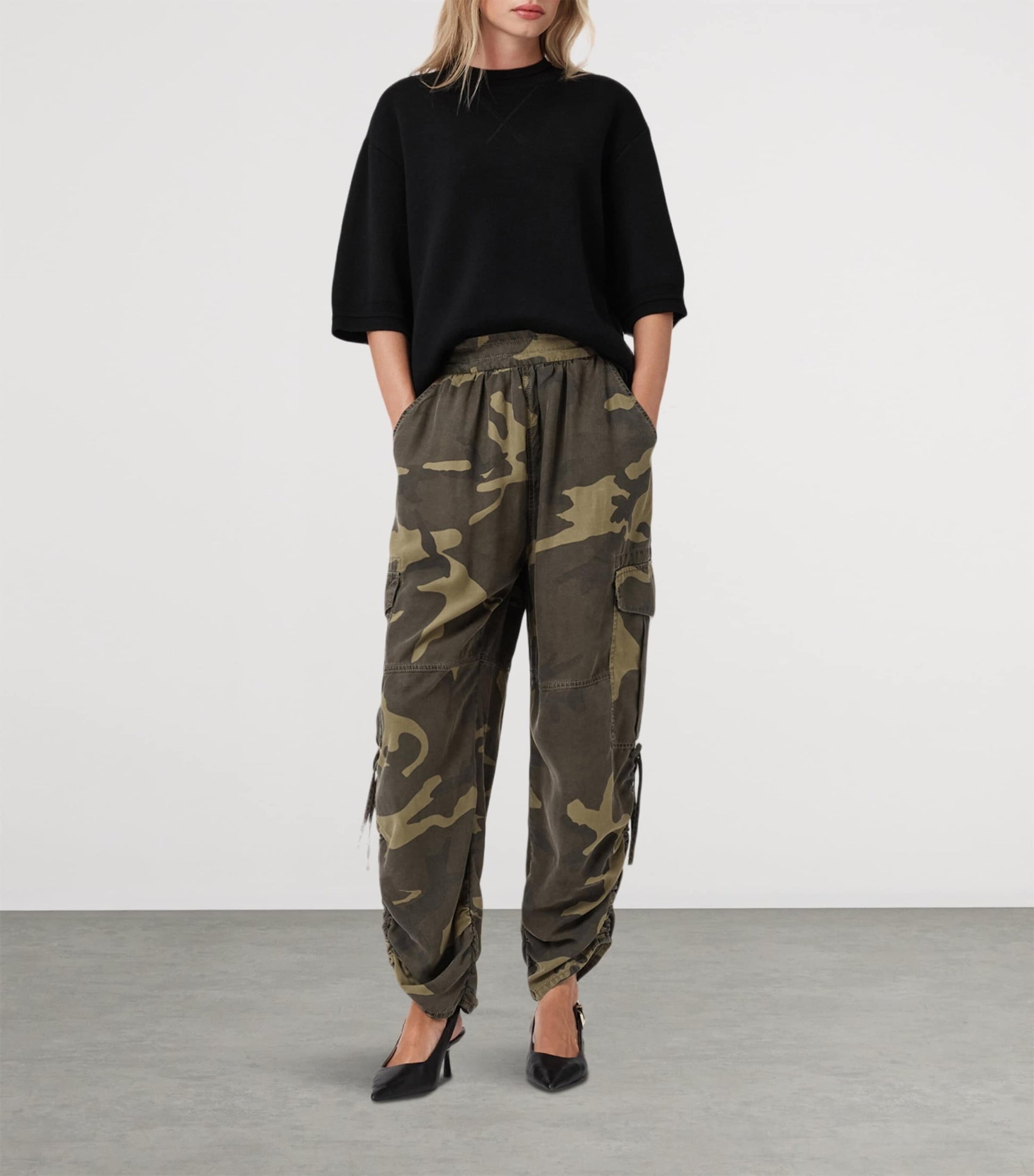 Camouflage Print Kaye Cargo Trousers