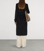 Burberry Black Cashmere Long Kensington Heritage Trench Coat