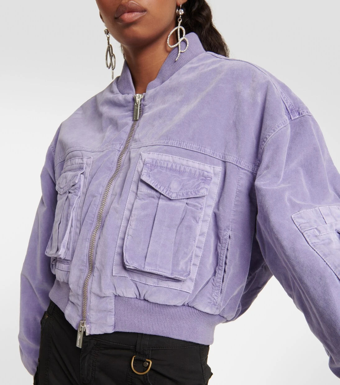 Blumarine - Velvet bomber jacket