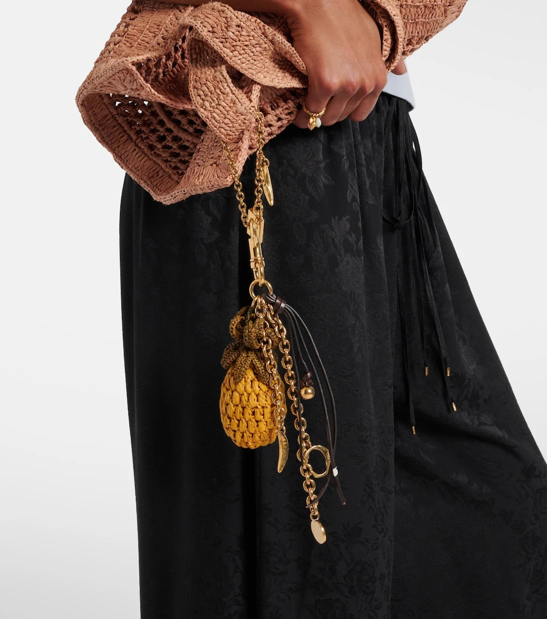 Chloé - Raffia-trimmed bag charm