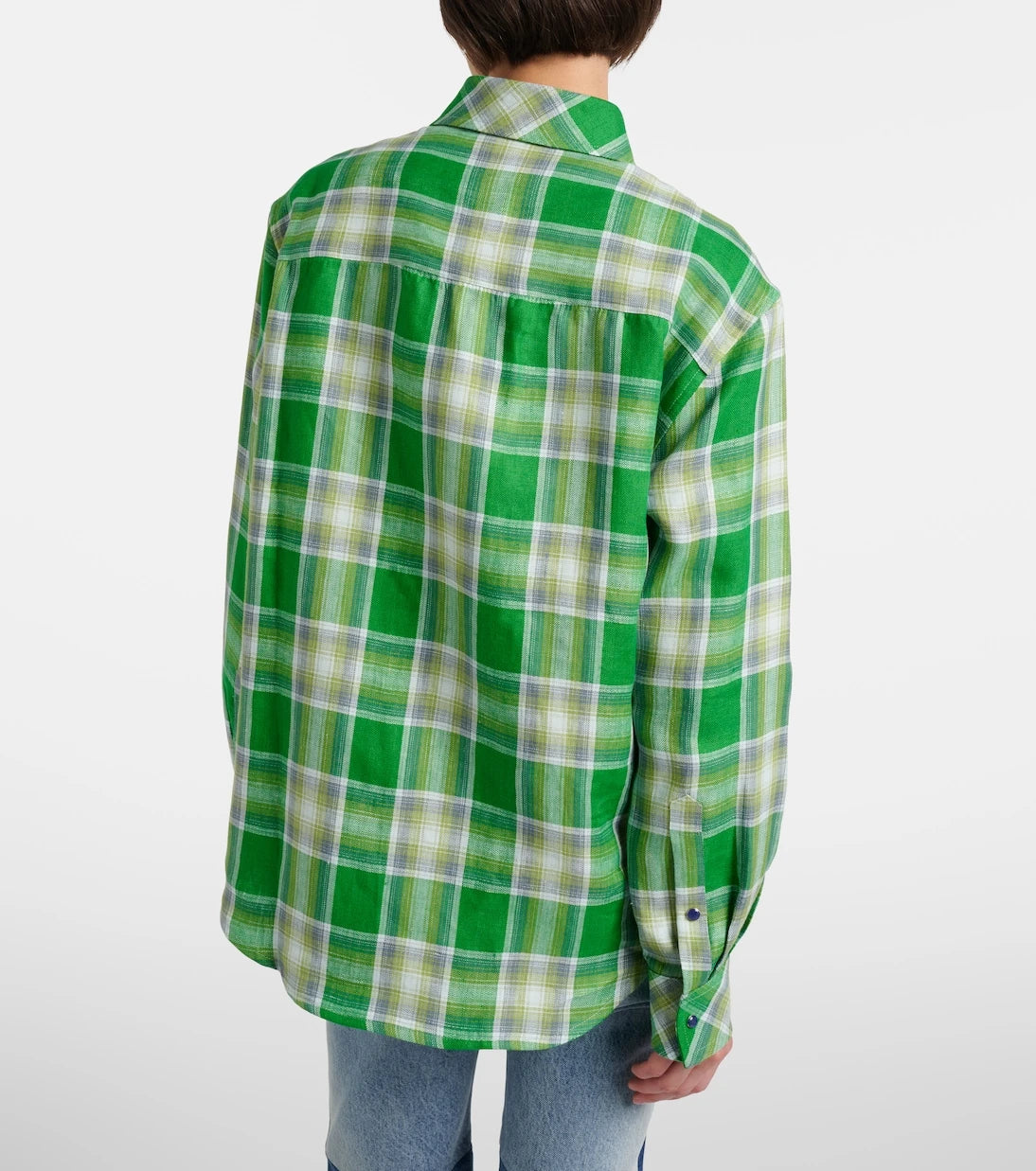 God's True Cashmere - Harbor linen shirt with lapis lazuli