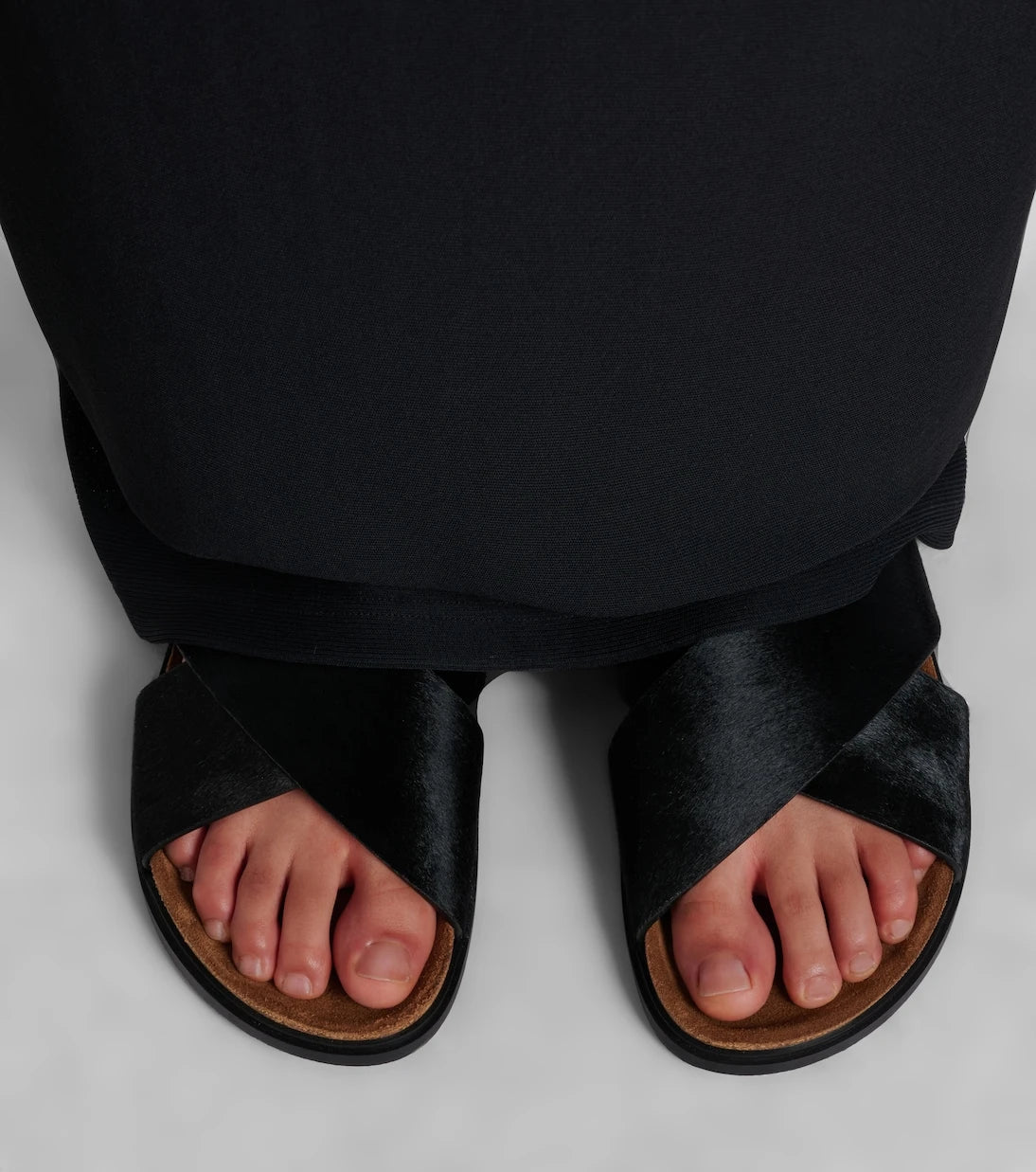 The Row - Cross calf hair sandals