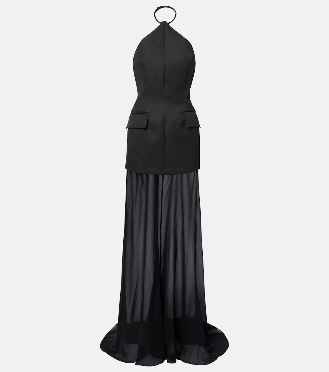 Sportmax - Pinne silk-trimmed maxi dress