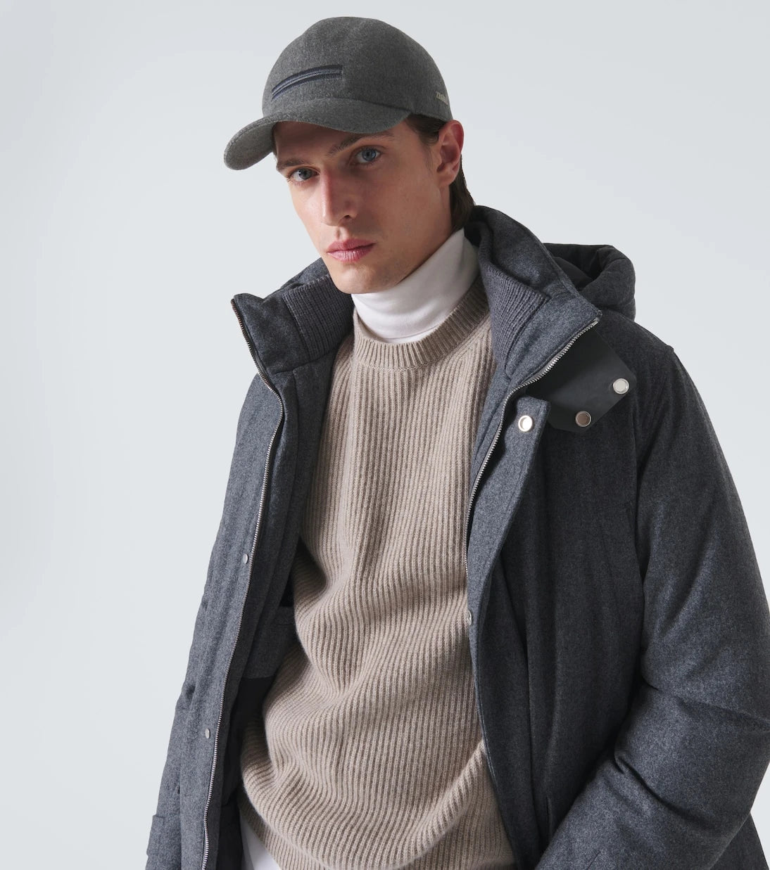 Zegna - قبعة بيسبول من الكشمير