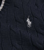 Polo Ralph Lauren Navy Cotton Cable Knit Sweater Vest