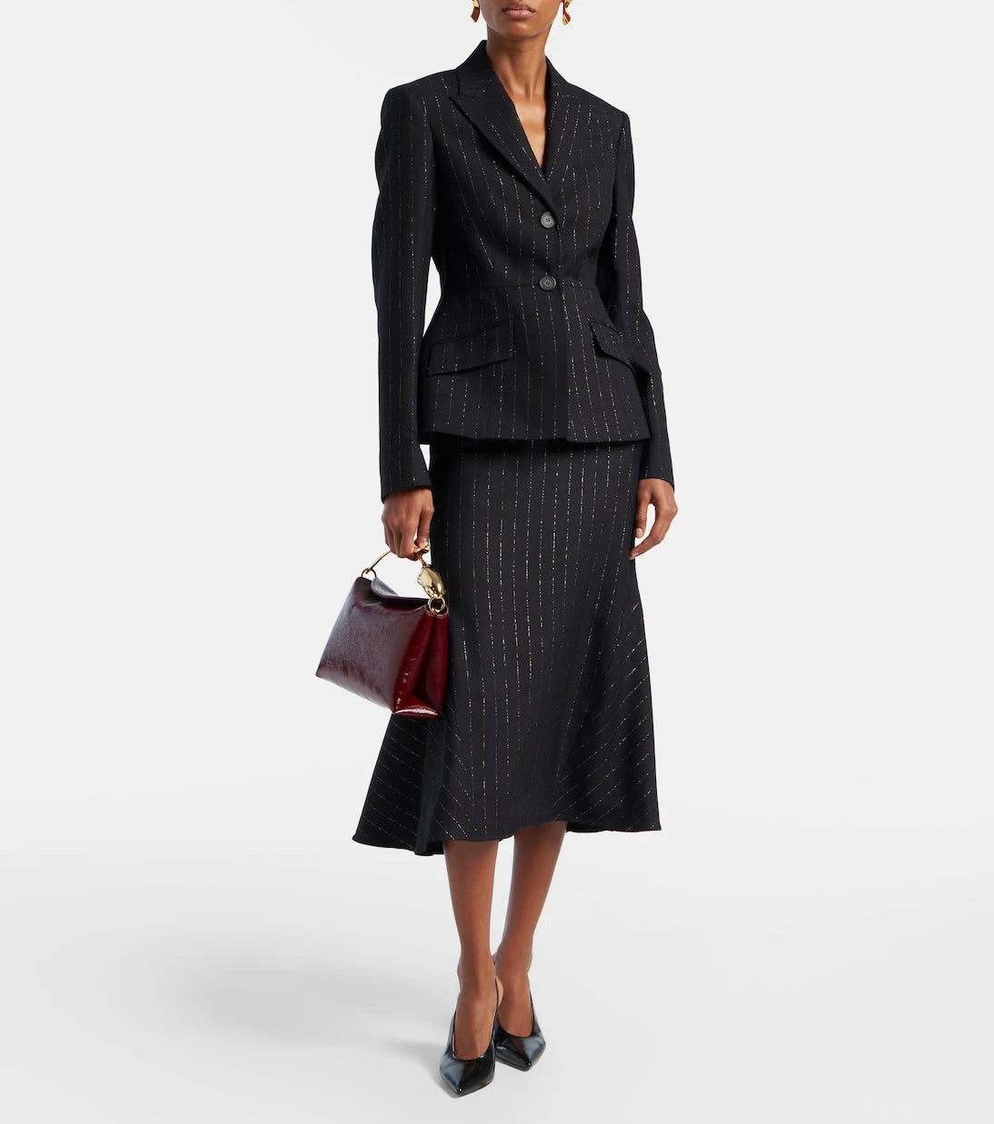 Erdem - Pinstripe wool blazer
