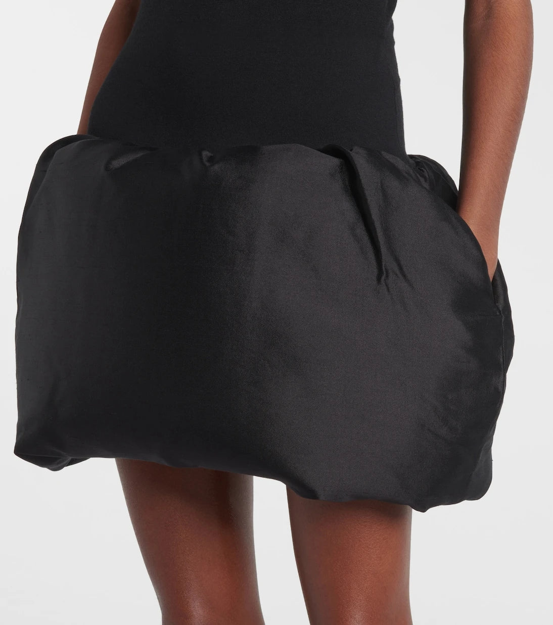 Alaïa - Down-paneled wool-blend minidress