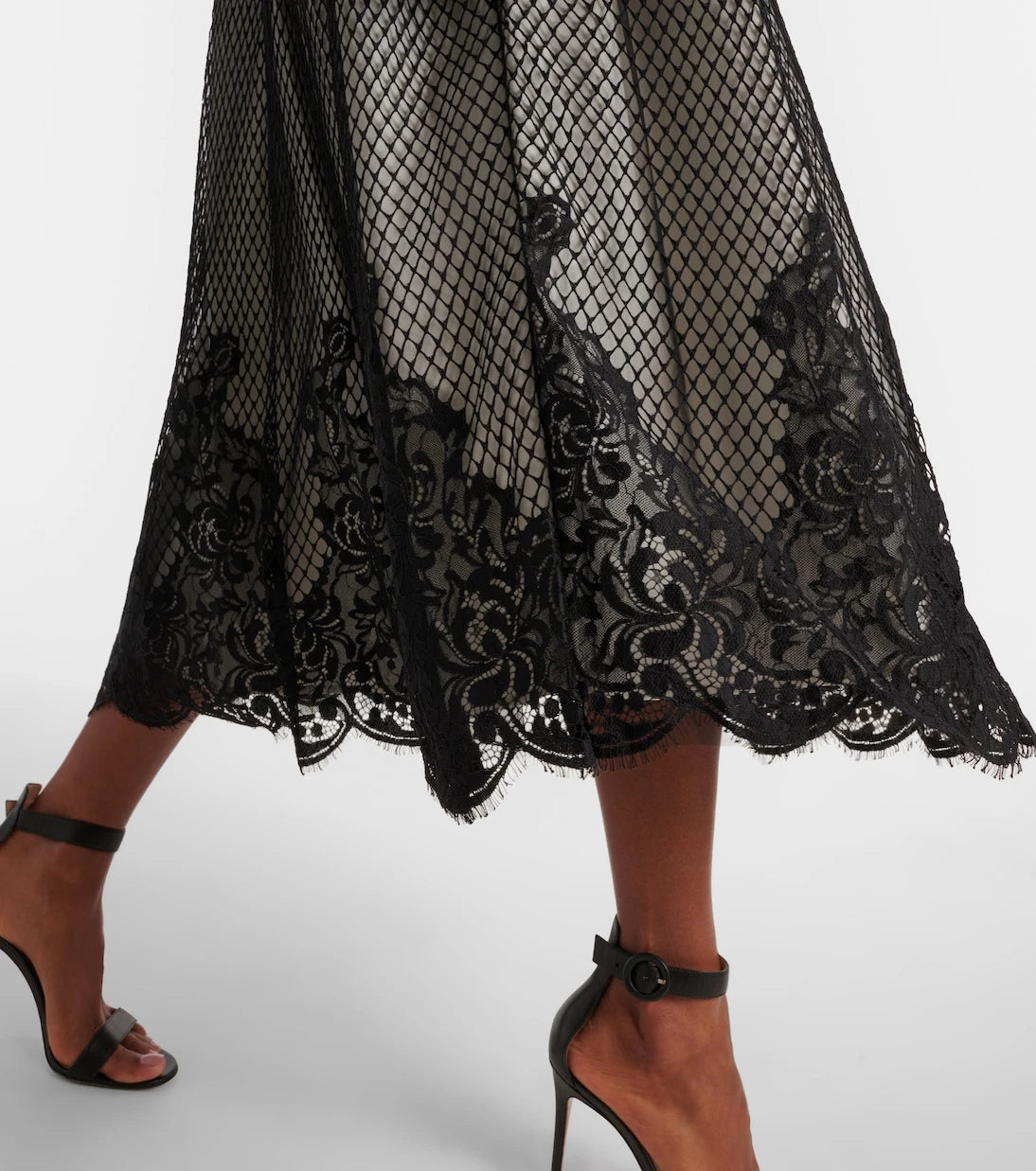 Simkhai - Katelyn cotton-blend lace midi dress
