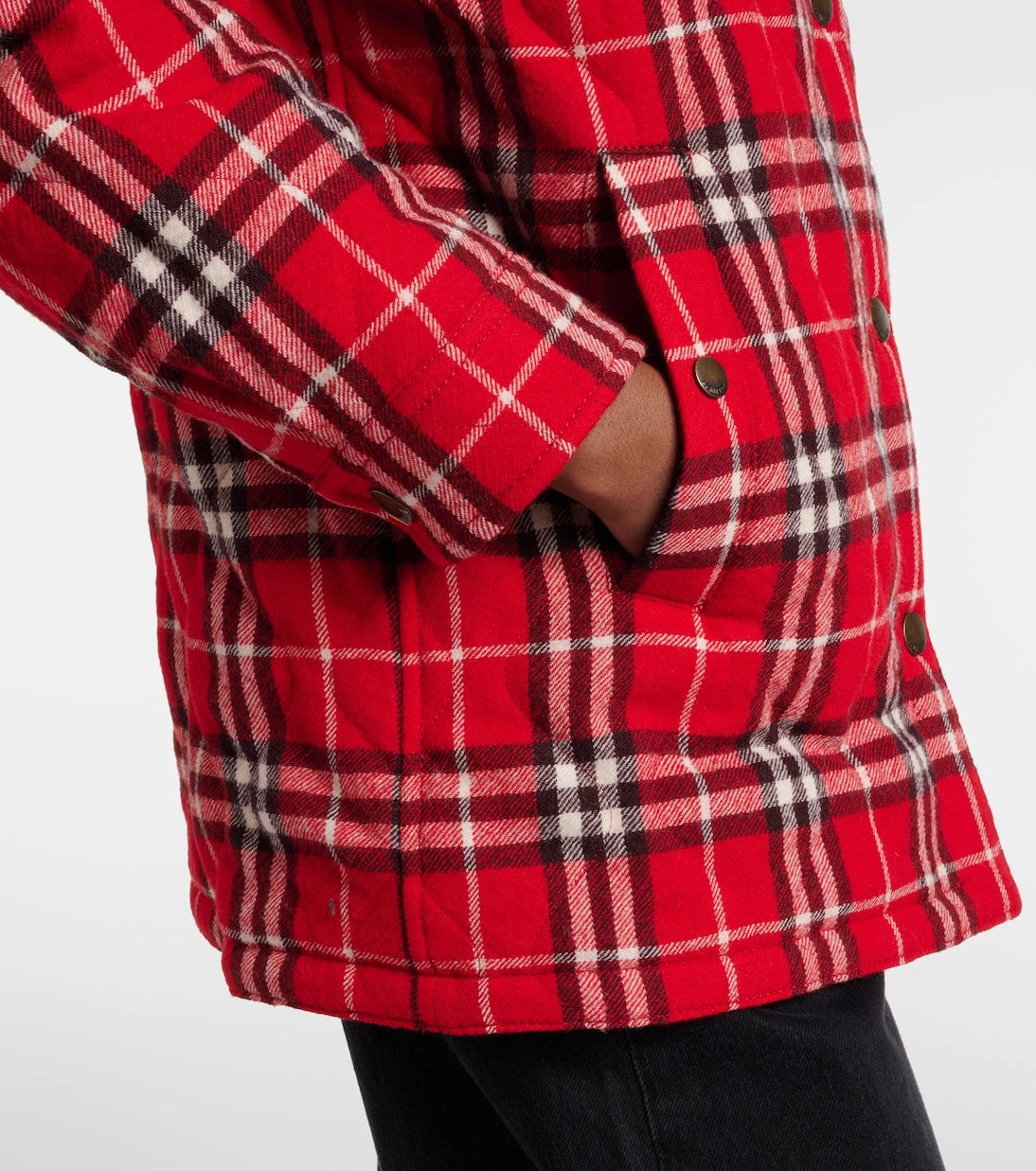 Burberry - Burberry Check padded wool jacket