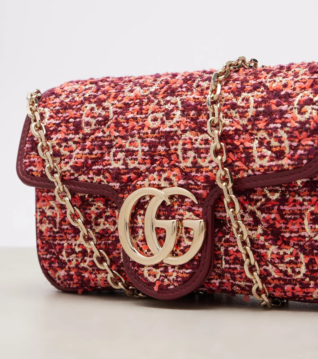 Gucci - GG Marmont Mini tweed shoulder bag