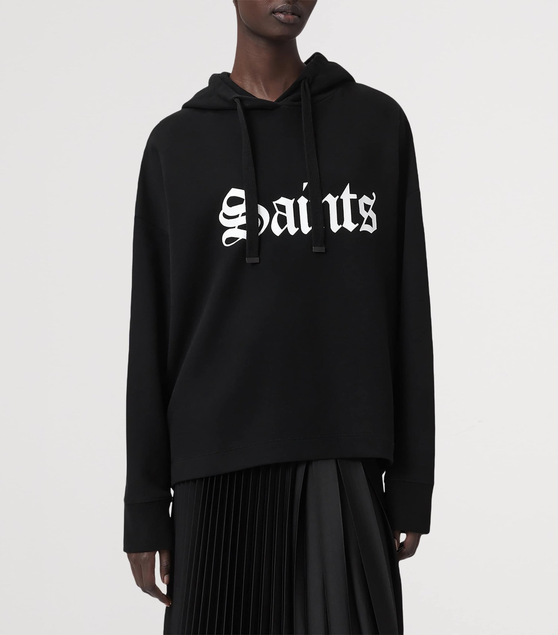Black Cotton Saint Etie Hoodie