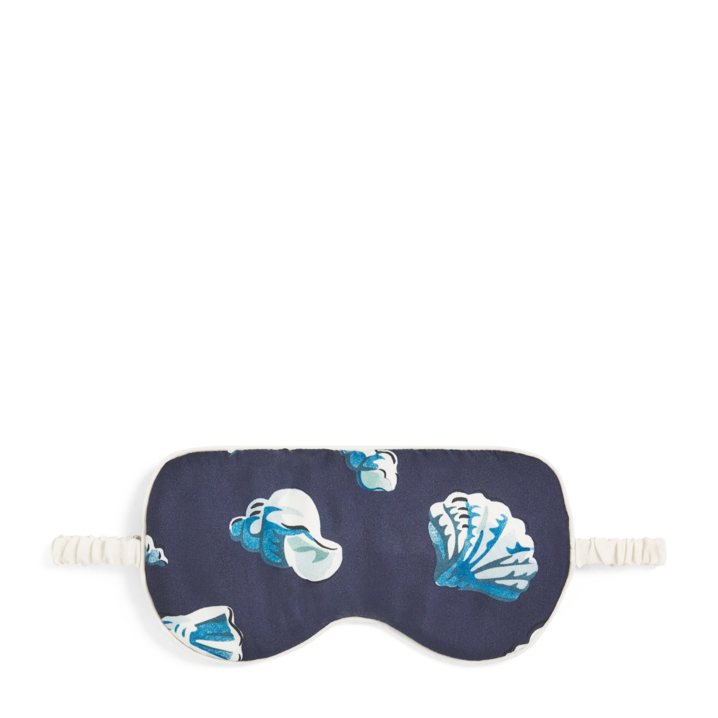 Navy Silk Shells Audrey Eye Mask
